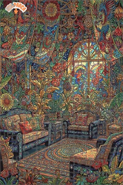 Teona Ahşap لغز خشبي على شكل غابة رائعة مرسومة بالزيت 150 قطعة مقاس 20x30