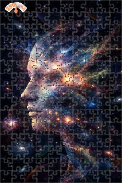 Teona Ahşap Cosmic Human Thought Art Double Layer Framed Wooden Puzzle 150 Pi...
