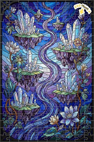 Teona Ahşap لغز خشبي مؤطر بطبقتين مقطوع بالليزر مع منظر نهر جزيرة كريستال، 20...