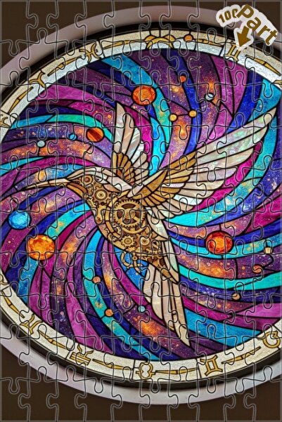 Teona Ahşap لغز خشبي مؤطر ذو طبقتين من سونإيتس إنفنتي كولبيري ستيمبانك آرت، 1...