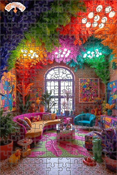 Teona Ahşap لغز خشبي ذو طبقتين من سكاي رينبو يونيفرسال 150 قطعة 20x30