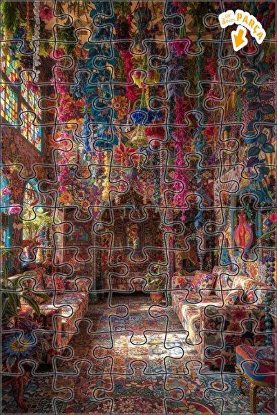 Teona Ahşap لغز خشبي مؤطر بطبقتين بمظهر لوحة زيتية لغرفة الحديقة السحرية 50 ق...