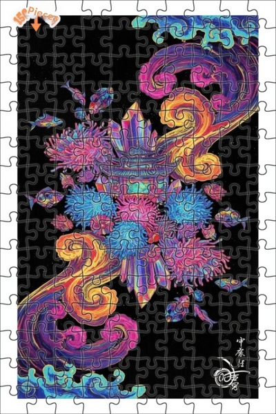 Teona Ahşap لغز خشبي بإطار مزدوج الطبقات من سلسلة قصر الأحلام الكريستالية، تص...