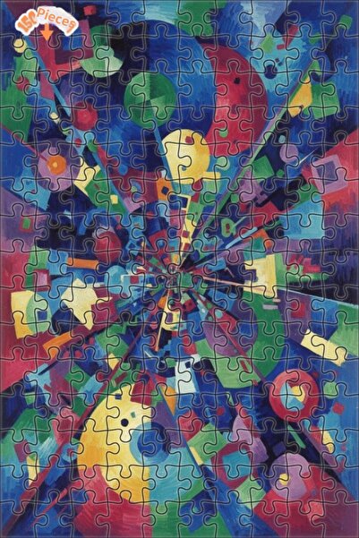 Teona Ahşap لغز خشبي مؤطر بطبقتين فن تجريدي 150 قطعة 20x30