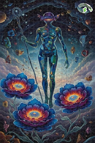 Teona Ahşap لغز خشبي على شكل لوحة زيتية لركاب الكوزميكس، لغز خشبي مؤطر ذو طاب...