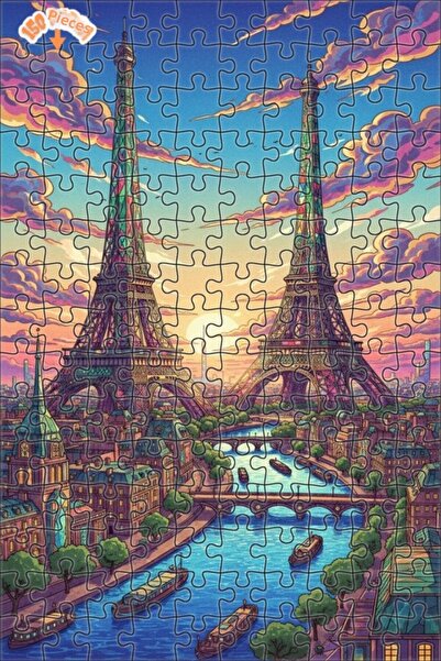 Teona Ahşap لغز خشبي بإطار مزدوج الطبقات 150 قطعة 20×30