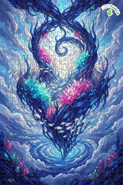 Teona Ahşap لغز خشبي مؤطر ذو طبقتين من ميستري أوشن تريتشر آرت، 800 قطعة، 70x5...