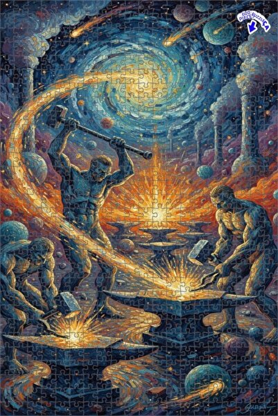 Teona Ahşap لغز خشبي مؤطر ذو طبقتين بتصميم فني لنجوم السماء، 600 قطعة، 50x35 سم