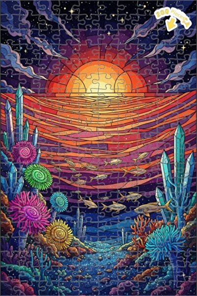 Teona Ahşap لغز خشبي بتصميم فسيفساء كريستالية تحت البحر من هايال وورلد 200 قط...