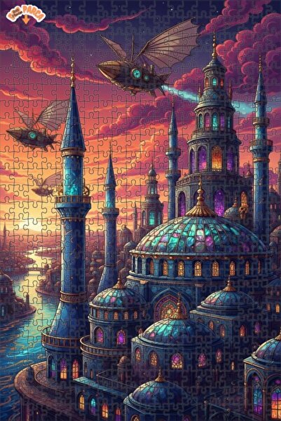 Teona Ahşap لغز خشبي مؤطر من طبقتين من سلسلة مدينة البخار الإمبراطورية 500 قط...