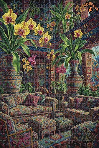 Teona Ahşap لوحة خشبية مؤطرة بطبقتين بتصميم زهرة الأوركيد من إكزوتيك سالون، 4...