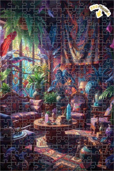 Teona Ahşap لغز خشبي بتصميم غرفة استوائية ساحرة ومظهر زيتوني 200 قطعة 25x35