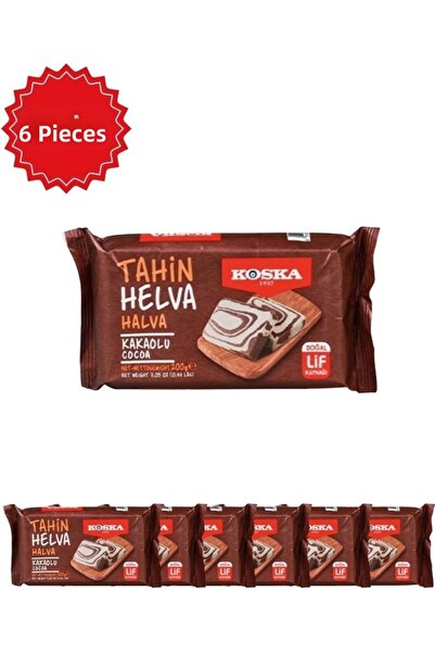 Koska Cocoa Halva 500 Gr X 6 Packs (Economical Advantage Box)