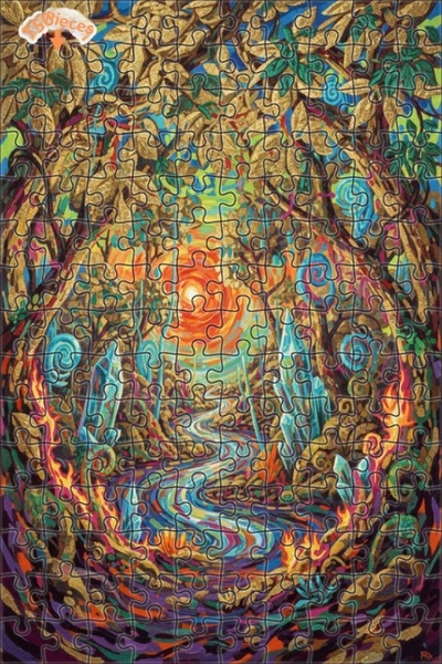 Teona Ahşap لغز خشبي بتصميم مسار الغابة الكريستالية الغامضة بمظهر الألوان الم...