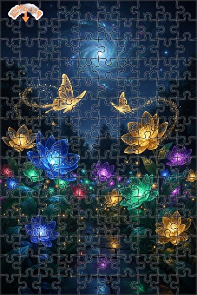 Teona Ahşap زهور وفراشات المجرة السحرية 150 قطعة 20x30