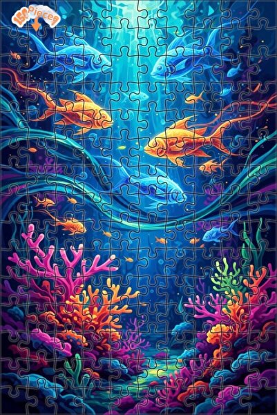 Teona Ahşap The Magical Underwater World of Colorful Fish Watercolor Look 150...