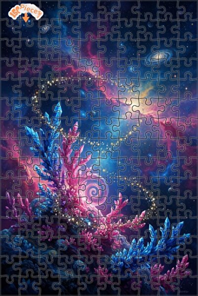 Teona Ahşap لغز خشبي مؤطر ذو طبقتين بمظهر لوحة زيتية لغابة الكريستال الكونية ...