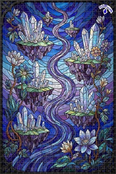 Teona Ahşap لغز خشبي مؤطر بطبقة مزدوجة مقطوعة بالليزر مع منظر نهر جزيرة كريست...