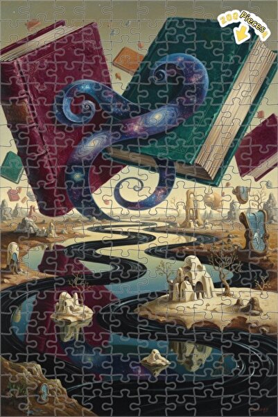 Teona Ahşap لغز رحلة الكتب الغامضة اللامعة إلى الأبد، لوحة ألغاز خشبية مؤطرة ...