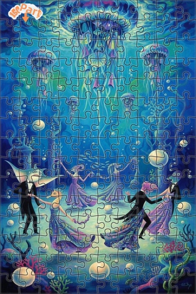 Teona Ahşap Sea Ball Double Layer Framed Wooden Puzzle 150 Pieces 20X30