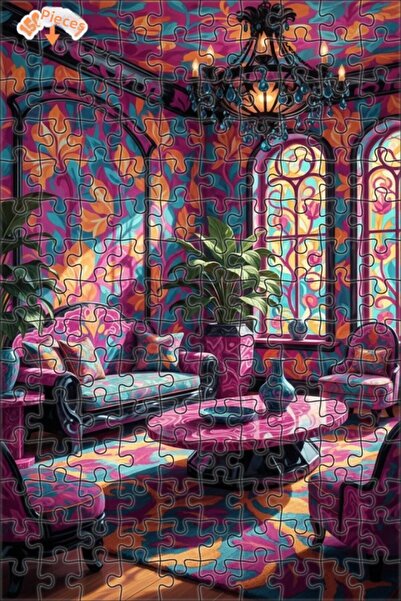 Teona Ahşap لغز خشبي ملون بإطار مزدوج الطبقات من سالون بوهيم آرت 150 قطعة 20x30