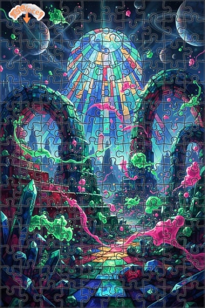 Teona Ahşap لغز خشبي ذو طبقتين من جالاكتيك وايلد لايف 150 قطعة مقاس 20x30