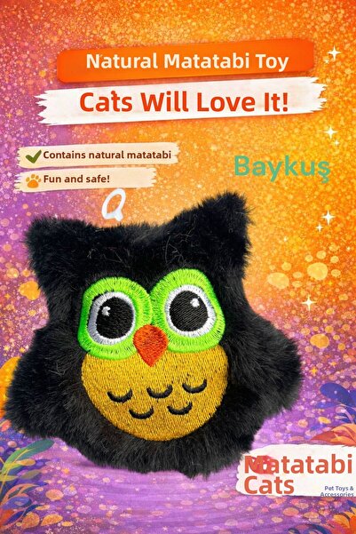 MATATABİ CATS Owl Plush Cat Toy – Durable and Fun Toy for Cats with Matatabi ...