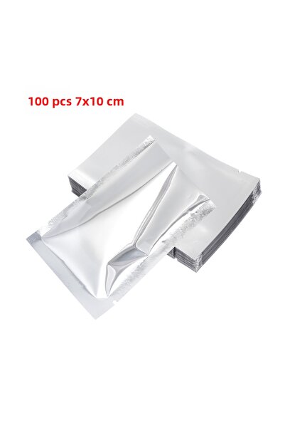 Choice 100 قطعة 7 × 10 سم 100 قطعة من أكياس رقائق الألومنيوم محكمة الغلق بالح...