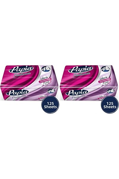 Papia Platinum Practical Wipes 125 Sheets (4-Ply) 250 Sheets (2Pk*125)