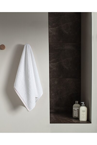 Madame Coco Angelise 100% Cotton Face Towel - White/Powder - 50X70 cm