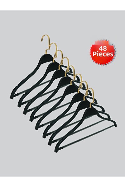 NYN Wooden Clothes Hanger with Nickel Hooks Barli Blouse, Shirt and Trouser M...