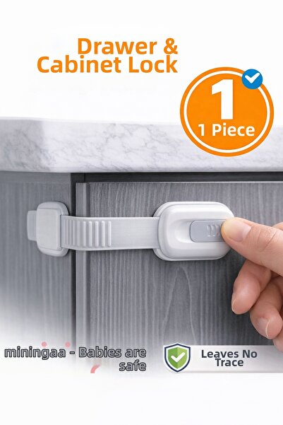 Miningaa لاصق لا يترك أثرًا، حجم قابل للتعديل، خزانة متعددة الأغراض وقفل باب ...