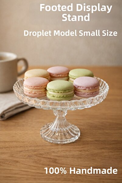 Nandy Home Handmade Glass, Footed Drop Model Small Size Presentation Stand - ...