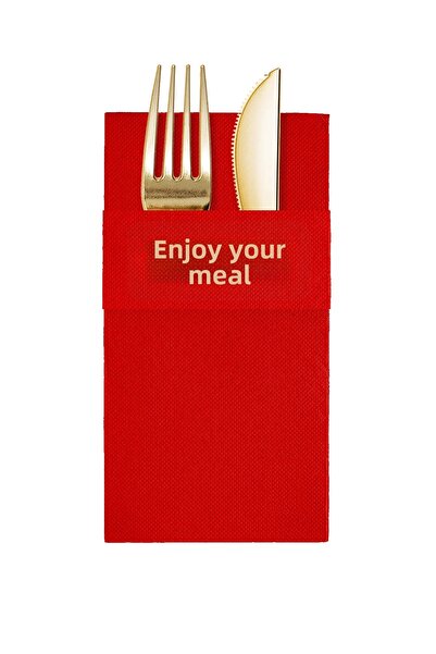 Story مناديل ورقية حمراء اللون مقاس 40×40 سم مع نمط أتريش مونتيكولار ذهبي و16...