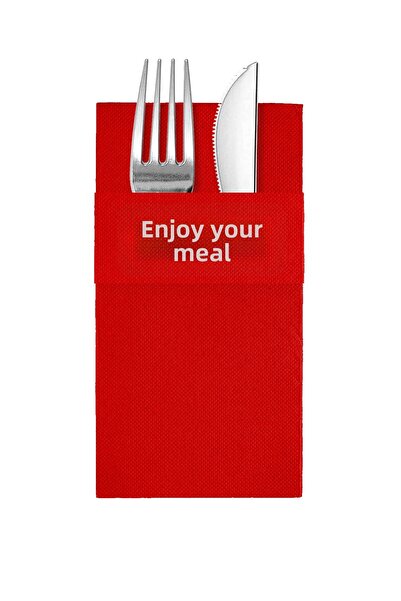 Story مناديل ورقية حمراء اللون مقاس 40×40 سم مع نمط فور مان فور مير، تحتوي عل...