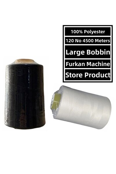 Dikiş Seti Ață de cusut alb-negru (1 bucăți negru 1 bucăți KUFFON alb)