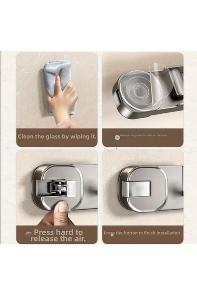 BayMusK Teknoloji White Color Vacuum-Sealable Hook Door Wall Clothes Hanger Foldable Hook