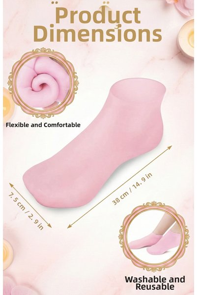 TREND Silicone Moisturizing Foot Heel Crack Socks Anti-Crack 2 Pieces