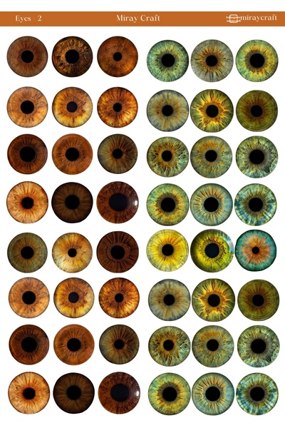 MirayDesign 1 Foaie de autocolante cu tematică ochi – Jurnal și Planificator ...