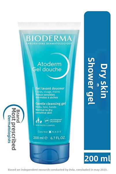 Bioderma اتوديرم جل الاستحمام المرطب للبشرة الجافة للأطفال والبالغين 200 مل