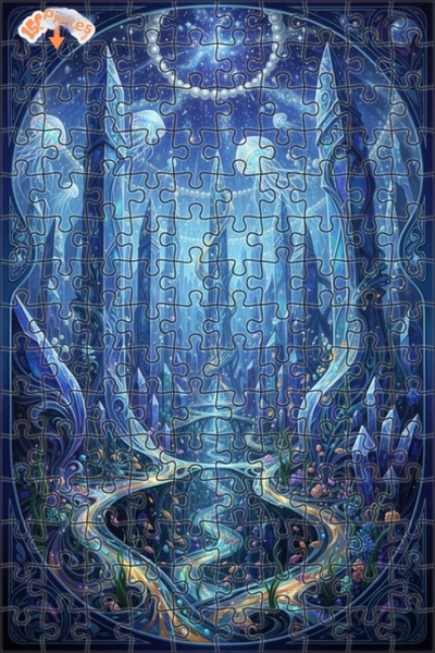 Teona Ahşap Mysterious Crystal City Oil Painting Look 150 Pieces 20X30