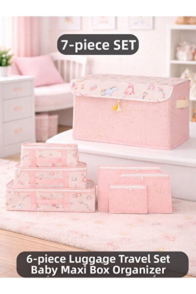 PONÇİK BEBEK منظم حقائب السفر للمستشفى وصندوق تخزين ملابس الألعاب الكبيرة، مج...