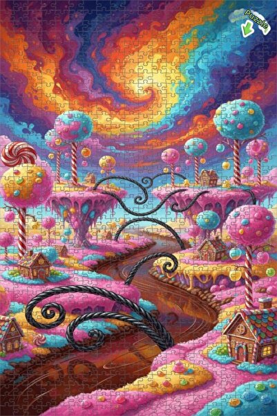 Teona Ahşap لغز خشبي مؤطر بطبقتين بتصميم مشهد مائي من ساكر فايند، 800 قطعة، 7...