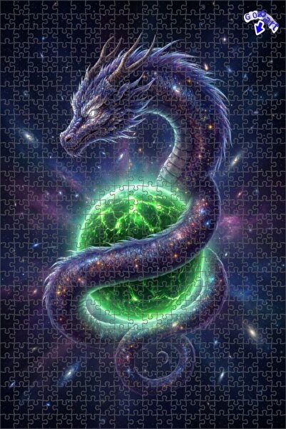 Teona Ahşap لغز خشبي بإطار مزدوج الطبقات من جالاكتيك دراجون آند شاينينج وورلد...