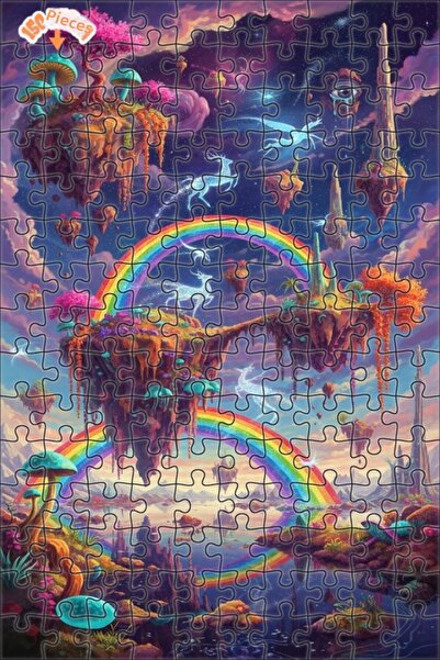 Teona Ahşap لغز خشبي ذو طبقتين بإطار ملون من ماجيك سكاي كولورز 150 قطعة 20x30