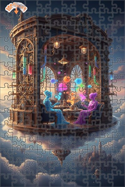 Teona Ahşap لغز خشبي مزدوج الطبقات على شكل برج بخاري حالم يضم امرأتين 150 قطع...