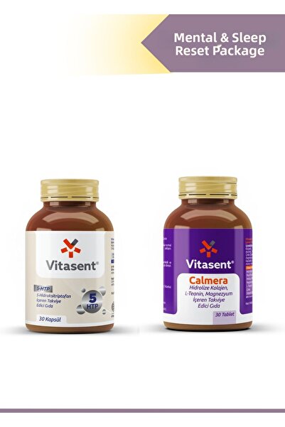 VİTASENT 2-Pack Mind & Sleep Reset – Calmera + 5-Htp, Skin and Sleep Support