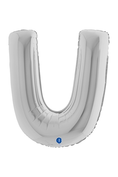 grabo Letter Foil Balloon Silver 26 Inch (66 cm) Italian