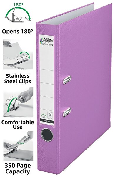 Artmaster Office Folder Lilac Narrow 1 Piece Plastic Narrow Lilac Folder with...