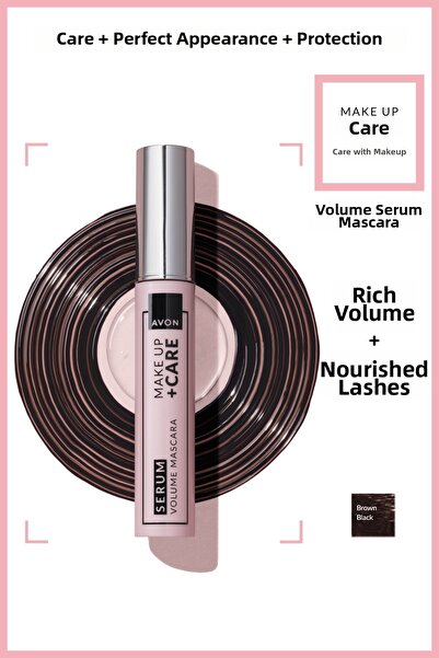 AVON Make up + Care Volumizing Serum Mascara-Brown Black 10ml